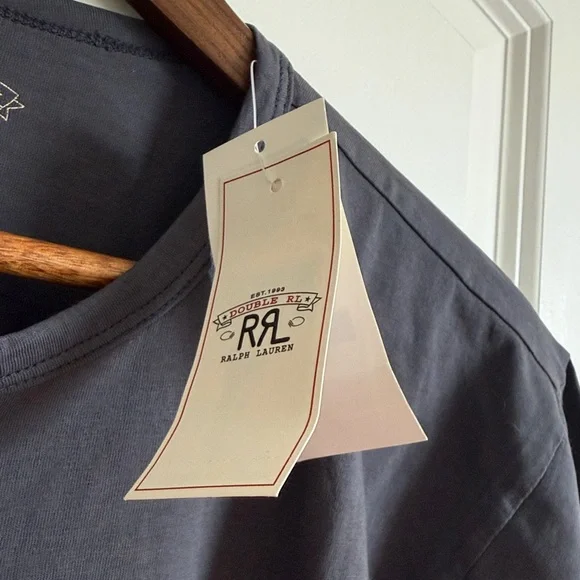 Ralph Lauren Double RL Tee with Gold Emblem RRL Ranch Logo T-Shirt NWT Size M - Picture 5 of 6